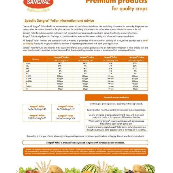 Sangral NPK and Micronutrients Fruits and Flowers Fertilizer - www.FOP.ae Buy online Best and Healthy Plants and quality products guarantee in Dubai Plants Shop in Dubai Abu Dhabi all over UAE Plants near me Fresh Plants in Dubai where to buy plants in UAE - FOP.ae