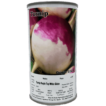 Turnip Purple Top White Globe Seeds Tin - www.FOP.ae Buy online Best and Healthy Plants and quality products guarantee in Dubai Plants Shop in Dubai Abu Dhabi all over UAE Plants near me Fresh Plants in Dubai where to buy plants in UAE - FOP.ae
