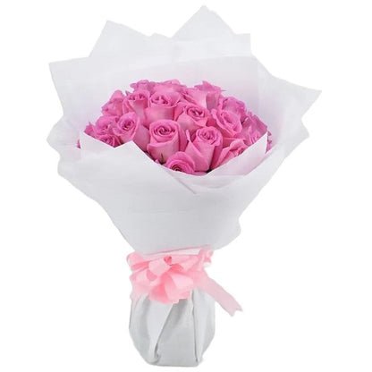 Fresh Pink Roses and Bouquet