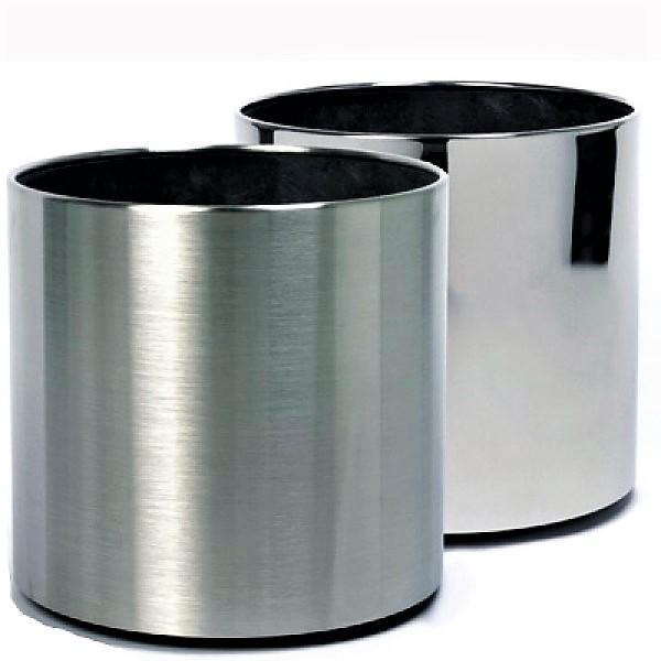 Stainless Steel Satin Finish, Classic Cylinder Pot - www.FOP.ae Buy online Best and Healthy Plants and quality products guarantee in Dubai Plants Shop in Dubai Abu Dhabi all over UAE Plants near me Fresh Plants in Dubai where to buy plants in UAE - FOP.ae
