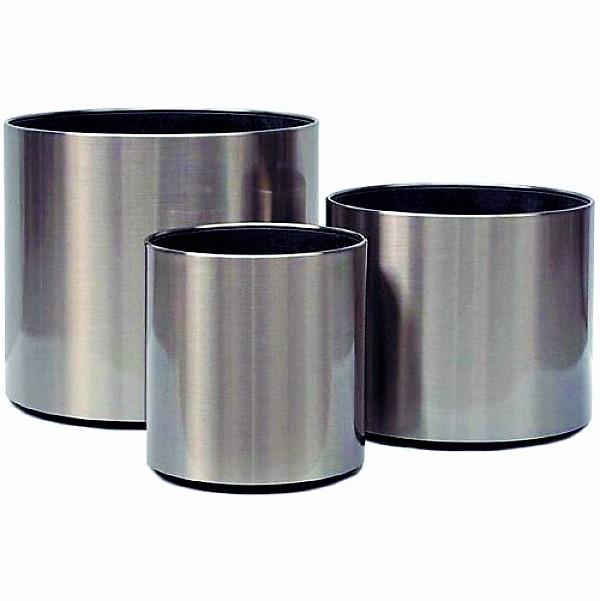 Stainless Steel Satin Finish, Classic Cylinder Pot - www.FOP.ae Buy online Best and Healthy Plants and quality products guarantee in Dubai Plants Shop in Dubai Abu Dhabi all over UAE Plants near me Fresh Plants in Dubai where to buy plants in UAE - FOP.ae