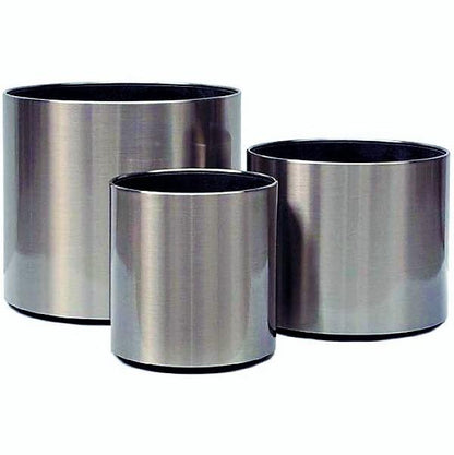 Stainless Steel Satin Finish, Classic Cylinder Pot - www.FOP.ae Buy online Best and Healthy Plants and quality products guarantee in Dubai Plants Shop in Dubai Abu Dhabi all over UAE Plants near me Fresh Plants in Dubai where to buy plants in UAE - FOP.ae