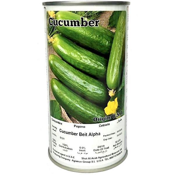 Hybrid Cucumber Beit Alpha Seeds Tin - www.FOP.ae Buy online Best and Healthy Plants and quality products guarantee in Dubai Plants Shop in Dubai Abu Dhabi all over UAE Plants near me Fresh Plants in Dubai where to buy plants in UAE - FOP.ae