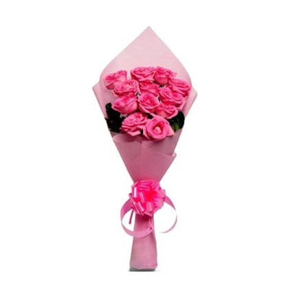 Fresh Pink Roses and Bouquet