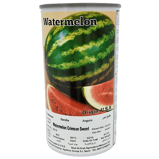 Crimson Sweet Watermelon Seeds Tin - www.FOP.ae Buy online Best and Healthy Plants and quality products guarantee in Dubai Plants Shop in Dubai Abu Dhabi all over UAE Plants near me Fresh Plants in Dubai where to buy plants in UAE - FOP.ae
