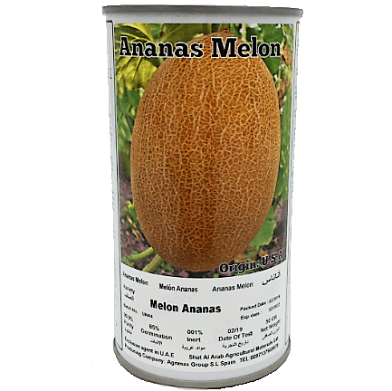 Melon Ananas Seeds Tin - www.FOP.ae Buy online Best and Healthy Plants and quality products guarantee in Dubai Plants Shop in Dubai Abu Dhabi all over UAE Plants near me Fresh Plants in Dubai where to buy plants in UAE - FOP.ae