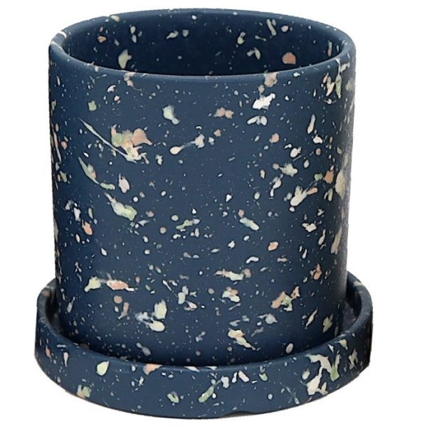 Ceramic Pot with Contrast Dots - www.FOP.ae Buy online Best and Healthy Plants and quality products guarantee in Dubai Plants Shop in Dubai Abu Dhabi all over UAE Plants near me Fresh Plants in Dubai where to buy plants in UAE - FOP.ae
