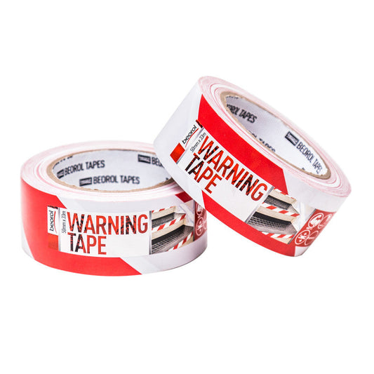 Beorol Warning Tape 50mm x 33m, Red/White - www.FOP.ae Buy online Best and Healthy Plants and quality products guarantee in Dubai Plants Shop in Dubai Abu Dhabi all over UAE Plants near me Fresh Plants in Dubai where to buy plants in UAE - FOP.ae