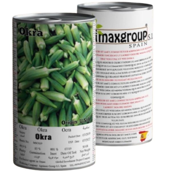 Clemson Spineless Okra Seeds Tin - www.FOP.ae Buy online Best and Healthy Plants and quality products guarantee in Dubai Plants Shop in Dubai Abu Dhabi all over UAE Plants near me Fresh Plants in Dubai where to buy plants in UAE - FOP.ae
