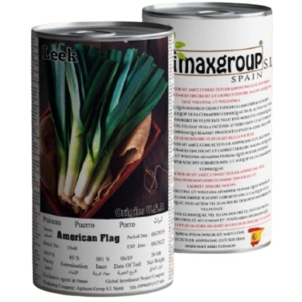 Leek American Flag Seeds Tin - www.FOP.ae Buy online Best and Healthy Plants and quality products guarantee in Dubai Plants Shop in Dubai Abu Dhabi all over UAE Plants near me Fresh Plants in Dubai where to buy plants in UAE - FOP.ae