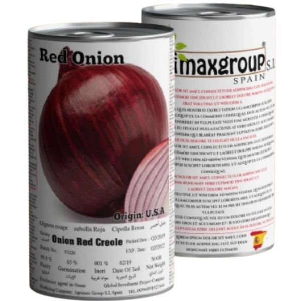 Onion red Creole Seeds Tin - www.FOP.ae Buy online Best and Healthy Plants and quality products guarantee in Dubai Plants Shop in Dubai Abu Dhabi all over UAE Plants near me Fresh Plants in Dubai where to buy plants in UAE - FOP.ae