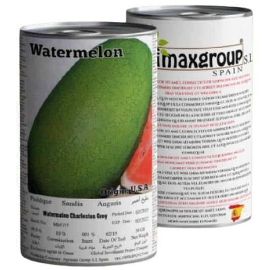 Watermelon Charleston Grey Seeds Tin - www.FOP.ae Buy online Best and Healthy Plants and quality products guarantee in Dubai Plants Shop in Dubai Abu Dhabi all over UAE Plants near me Fresh Plants in Dubai where to buy plants in UAE - FOP.ae